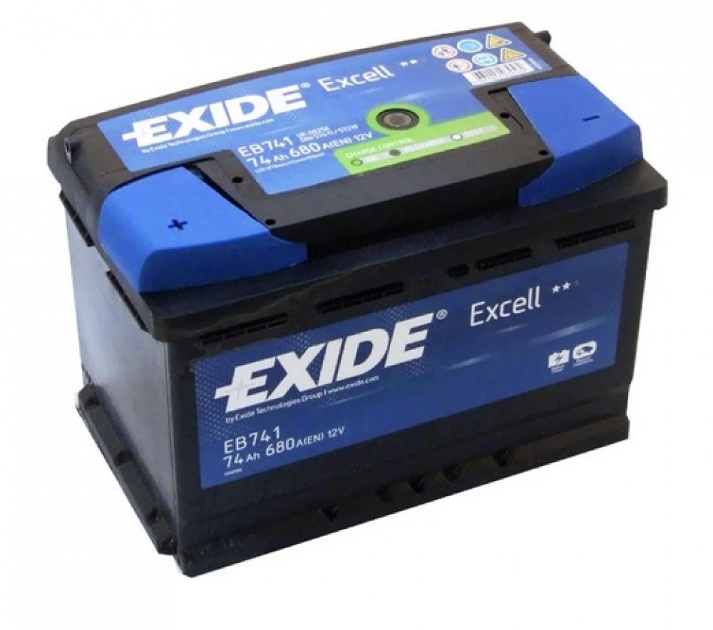 Baterie auto EXIDE S4 74Ah/680A borna inversa